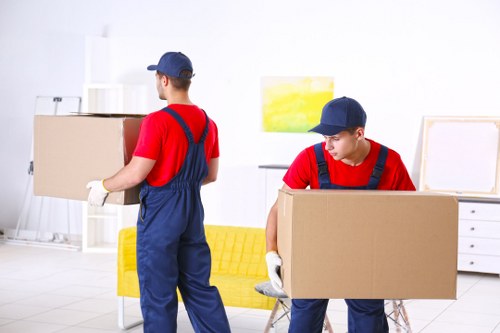 Student removal van loaded with boxes in Ruislip