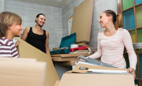 Professional furniture removals in Ruislip with a moving van and wrapped household items