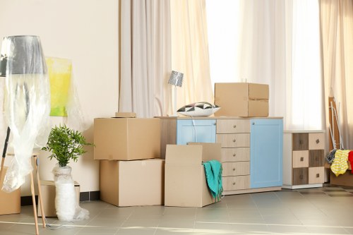 Professional house removals in Ruislip with moving team and van