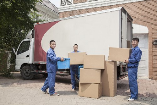 Professional office relocation services in Ruislip with moving team and workspace equipment