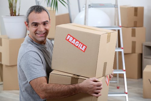 Packed moving truck supporting a safe and efficient relocation
