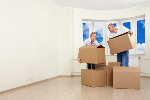 Packing and loading household items for a move in Ruislip