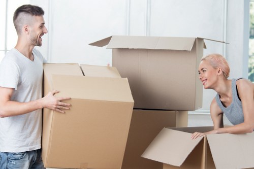 Bubble wrap, tape, and protective packing supplies arranged for secure packing