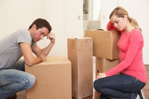 Household items being organised for a Ruislip home move
