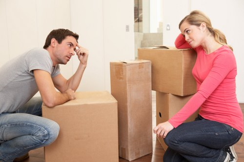 Professional man with van service handling furniture transport