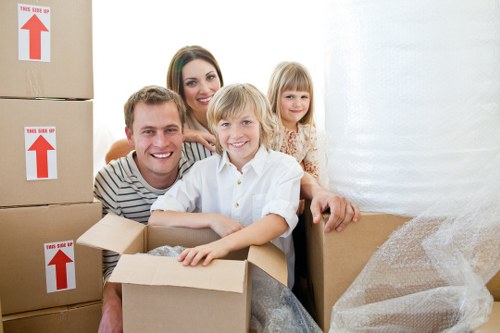 Moving truck preparation and loading process in Ruislip