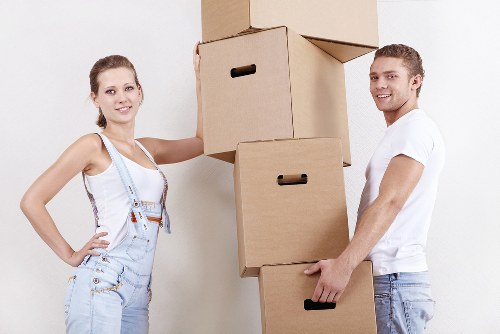 Packed boxes and careful loading during house removals in Ruislip